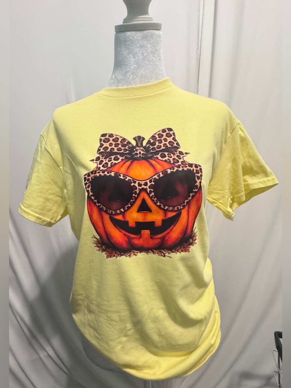 ❤️🎃 Cute Leopard Pumpkin Halloween T-Shirt 🎃 NWT